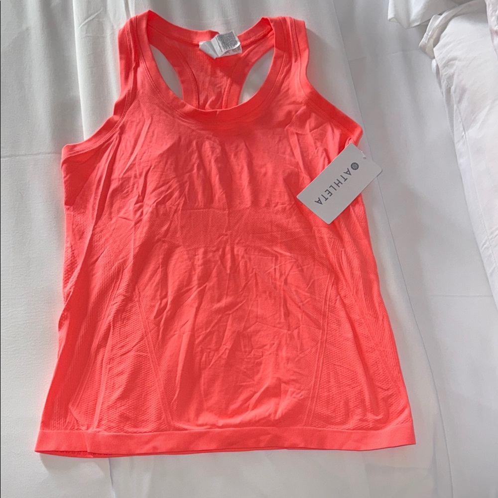 NWT Athleta Bright Coral Racerback Tank size large